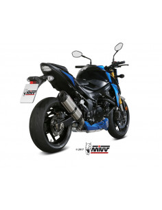 Silencieux MIVV Suono inox/casquette carbone Suzuki GSX-S750 2