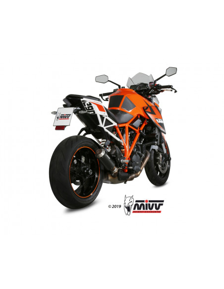 Silencieux MIVV MK3 Steel Black/casquette inox KTM 1290 Superduke