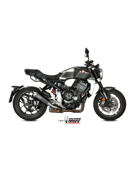 Silencieux MIVV Delta Race Steel Black/casquette carbone Honda CB1000R