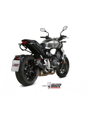 Silencieux MIVV Delta Race Steel Black/casquette carbone Honda CB1000R