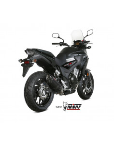 Silencieux MIVV Suono Steel Black/casquette carbone Honda CB500X 2