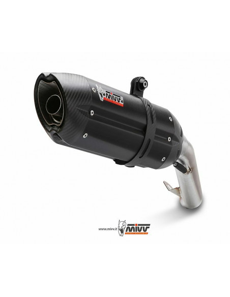 Silencieux double MIVV Suono inox brossé noir/casquette carbone Kawasaki Z1000