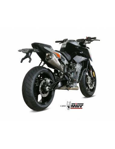 Silencieux MIVV Delta Race inox/casquette carbone KTM Duke 790