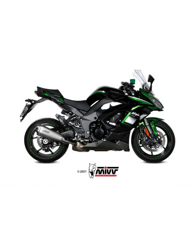Silencieux MIVV Delta Race inox brossé/carbone - Kawasaki Ninja 1000 sx