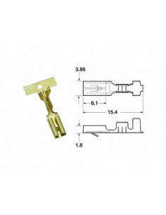 Cosse femelle série 110 ML BIHR Ø0,85mm²/1,25mm² - 50pcs