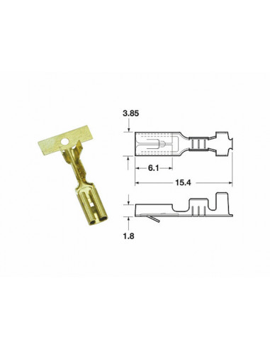 Cosse femelle série 110 ML BIHR Ø0,85mm²/1,25mm² - 50pcs