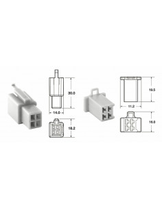 Jeu de connectiques 4 voies 110 ML BIHR type origine Ø0,5mm²/0,85mm² - 5 jeux complets