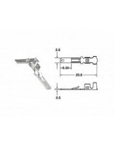 Cosse mâle série 110 ML BIHR Ø0,85mm²/1,25mm² - 50pcs