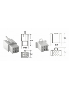 Jeu de connectiques 6 voies 110 ML BIHR type origine Ø0,5mm²/0,85mm² - 5 jeux complets