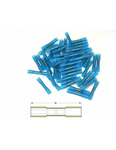 Bout à bout à sertir thermo-rétractable BIHR Ø1,5/2,5mm² - 50pcs transparent bleu