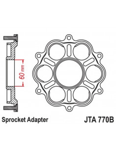 Support de couronne JT SPROCKETS - 6 Silentbloc Ducati Panigale/Monster