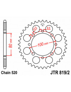 Couronne JT SPROCKETS acier standard - 520