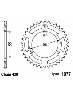 Couronne B1 acier standard - 420