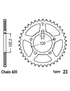 Couronne B1 acier standard - 420