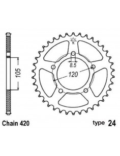 Couronne B1 acier standard - 420