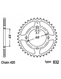 Couronne B1 acier standard - 420