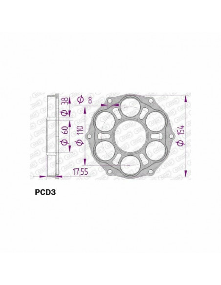 Support de couronne AFAM - Type 51804/51803
