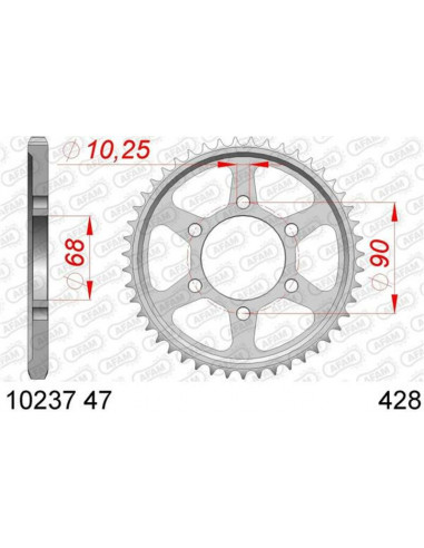 Couronne AFAM acier standard 10237 - 428