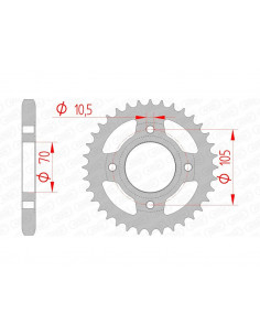 Couronne AFAM acier standard 10401 - 530