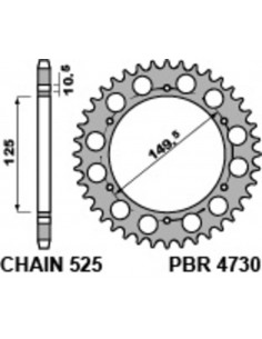 Couronne PBR acier standard 4730 - 525