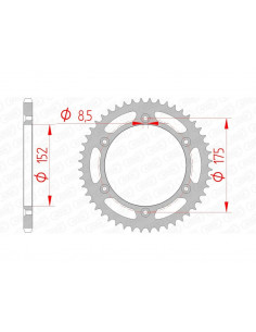 Couronne AFAM acier standard 12508 - 520