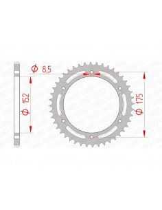 Couronne AFAM acier standard 12301 - 520