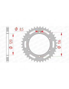 Couronne AFAM acier standard 12304 - 520