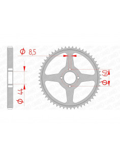 Couronne AFAM acier standard 12222 - 428