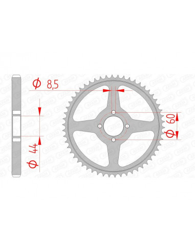 Couronne AFAM acier standard 12222 - 428