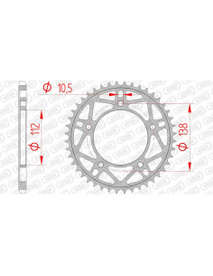 Couronne AFAM acier standard 12817 - 520