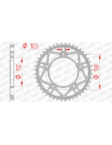 Couronne AFAM acier standard 12817 - 520