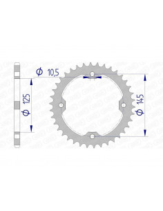 Couronne AFAM aluminium 13407 - 520