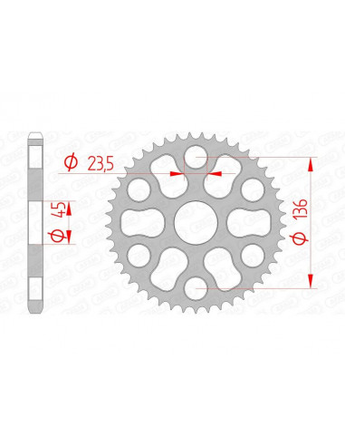 Couronne AFAM acier standard 12325 - 428