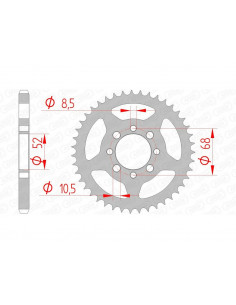 Couronne AFAM acier standard 14101 - 428