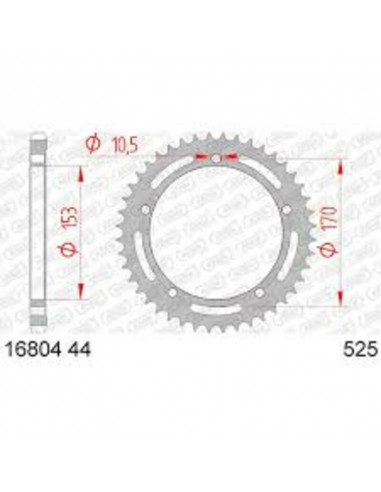 Couronne AFAM acier standard 16804525