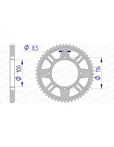 Couronne AFAM aluminium 17105428