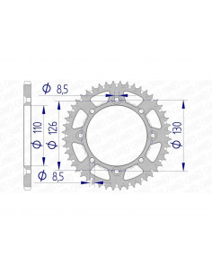 Couronne AFAM aluminium Ultra-Light anti-boue 17107420