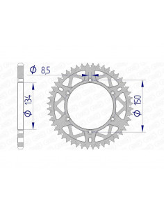 Couronne AFAM aluminium Ultra-Light anti-boue 17206520