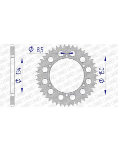 Couronne AFAM aluminium Ultra-Light anti-boue 17206520