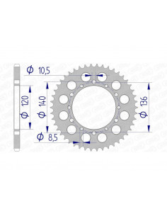 Couronne AFAM aluminium 17404520