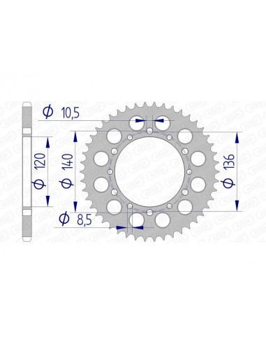 Couronne AFAM aluminium 17404520