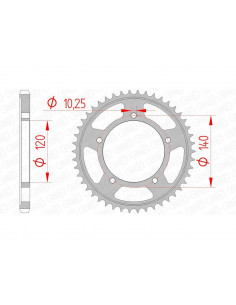 Couronne AFAM acier standard 14604 - 525