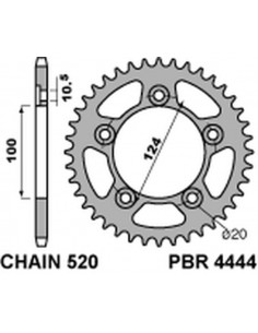 Couronne PBR acier standard 4444 - 520