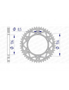 Couronne AFAM aluminium Ultra-Light anti-boue 15206 - 520