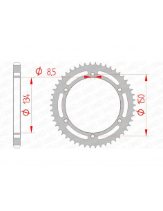 Couronne AFAM acier standard 16203 - 428