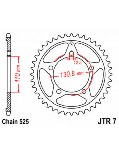 Couronne JT SPROCKETS acier standard 7 - 525