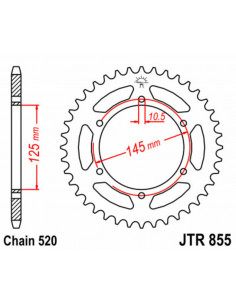 Couronne JT SPROCKETS acier standard 855 - 520