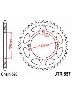 Couronne JT SPROCKETS acier standard 857 - 520