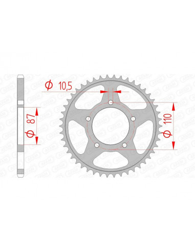 Couronne AFAM acier standard 14405 - 520