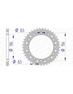 Couronne AFAM aluminium 15303 - 520